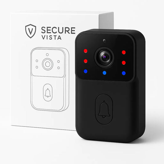 Secure Vista WiFi Video Doorbell Camera – Smart Wireless Doorbell with Color Night Vision, 2-Way Audio & App Control